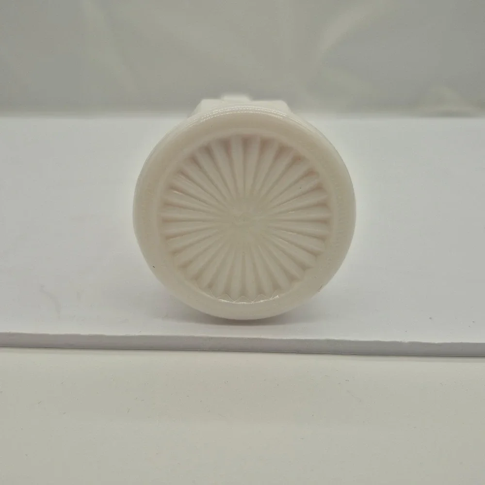 Vintage Hoosier Milk Glass Starburst Bud Vase Textured White 9 Inch